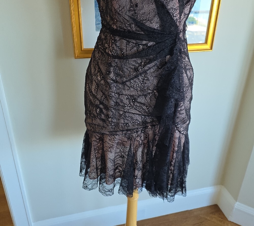 💙Yoana Baraschi Black Lace Overlay Dress - Picture 5 of 15